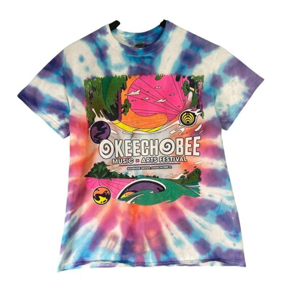 Okeechobee Music Festival 2020 Tie-Dye T-Shirt Unisex M‎ Multicolor